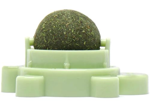 Іграшка ласощі кулька з котячою м'ятою PetLeon Черепашка обертовий ролик вкусняшка з натуральної м'яти для котів ласощі-кулька на липучці м'ята