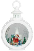 Новорічний нічник Свічка Xmas LED Storm Lantern NM7117 ДЕКОРАТИВНИЙ ЛІХТАР Дід Мороз, настільний світильник зі світлодіодним підсвічуванням на батарейках
