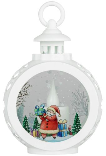 Новорічний нічник Свічка Xmas LED Storm Lantern NM7117 ДЕКОРАТИВНИЙ ЛІХТАР Дід Мороз, настільний світильник зі світлодіодним підсвічуванням на батарейках