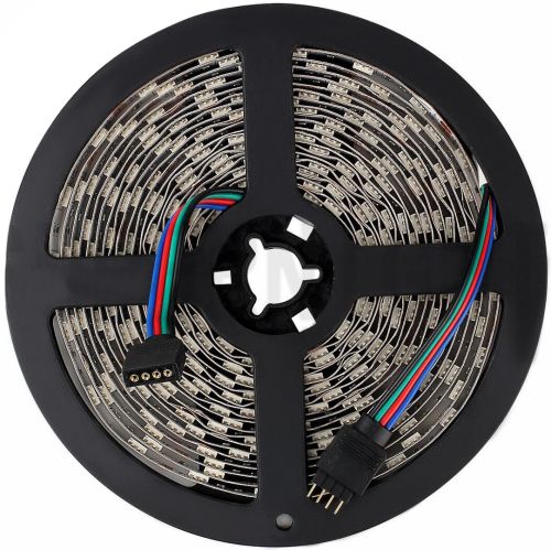 Світлодіодна USB стрічка 5 м з пультом Rope-Lights SMD5050 IP65 різнокольорова неонова гнучка c RGB контролером у силіконі Чорна SMD-5050 5м