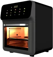 Мультипіч Аерогриль з обдувом Silver Crest FD-1015B 3000W 15л електронна аерогриль для приготування їжі без олії 10 програм настільна фритюрниця від мережі