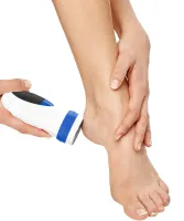 Електрична пемза Pedi Spin Pro Педі спін для видалення огрубілої шкіри стоп і п'ят, прилад для чищення ніг зі змінними насадками Pedispin Біла