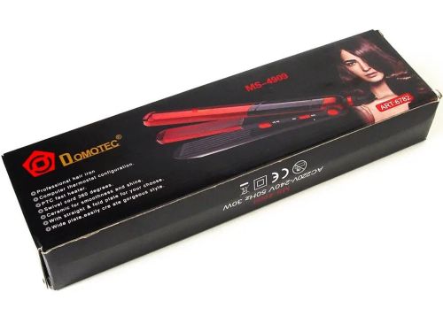 Плойка щипці для укладання Domotec MS-4909 2 в 1 утюжок гофре для випрямлення і об'єму волосся, керамічний прилад для вирівнювання MS4909 Червоний