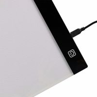 Світловий графічний планшет A4-F-USB для малювання та копіювання з LED-підсвіткою, Світлодіодна дошка для малюнків 3 режими яскравості від USB чорна