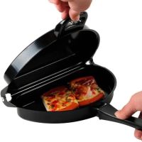 Двойная сковорода для омлета Folding Omelette Pan 28 см складная антипригарная омлетница, двухсторонний горизонтальный прибор для приготовления яиц