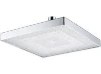 Світлодіодна квадратна насадка лійка для верхнього душу Shower head AND XL-902 з LED RGB підсвічуванням, душова насадка-лійка з датчиком температури