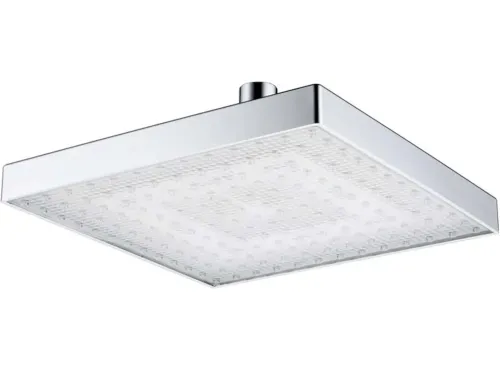 Світлодіодна квадратна насадка лійка для верхнього душу Shower head AND XL-902 з LED RGB підсвічуванням, душова насадка-лійка з датчиком температури