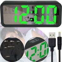 Електронні настільні годинники Clock DT - 6508 із зеленою LED підсвічуванням з будильником, датою і термометром, Світлодіодні зелені з USB від мережі