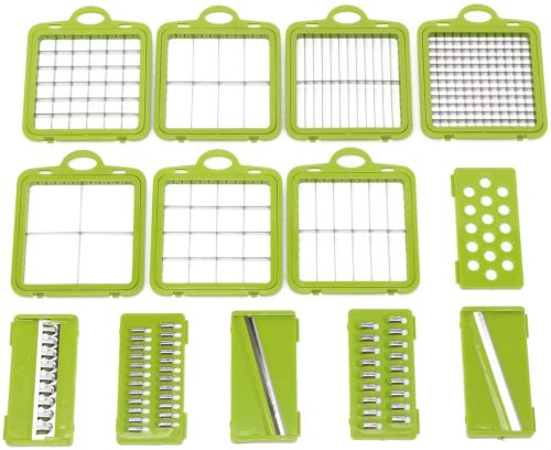 Многофункциональная овощерезка Veggie slicer MA-8 22 в 1 кухонная терка измельчитель слайсер для нарезки овощей и фруктов с насадками и контейнером