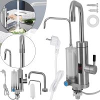 Проточний водонагрівач Faucet ZSWK-D02 з LCD дисплеєм з фільтром для очищення води, електричний нагрівач у вигляді крана 220V нижнє підключення