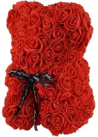 Маленький ведмедик з штучних 3D троянд Teddy Bear de Luxe 25 см Red, Червоний ведмідь Тедді