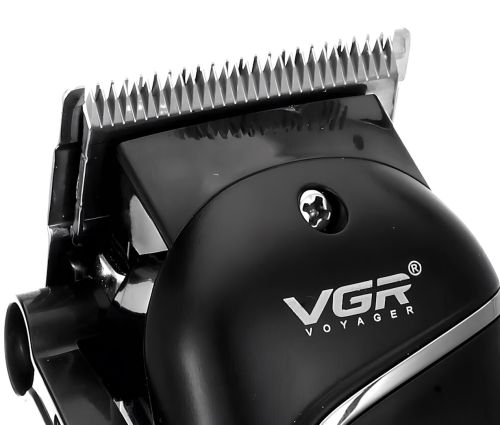 Акумуляторна машинка для стрижки волосся VGR V-683 10W бездротовий чоловічий бездротовий тример для окантовки бороди і вусів зі змінними насадками і дисплеєм USB