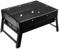 Складаний BBQ гриль 43 см BBQ Grill Portable TL-372 розкладний переносний мангал на деревному вугіллі і дровах, Портативний барбекю валізу з сіткою