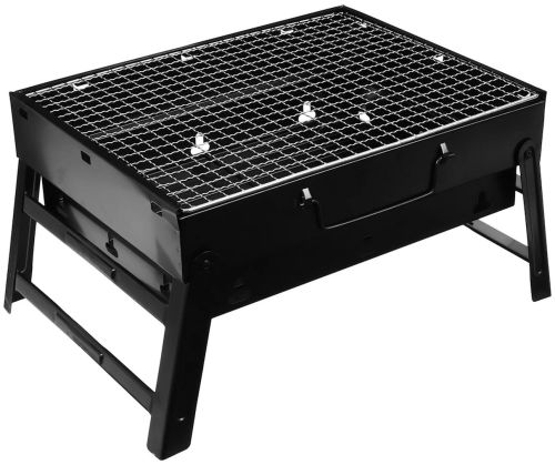 Складаний BBQ гриль 43 см BBQ Grill Portable TL-372 розкладний переносний мангал на деревному вугіллі і дровах, Портативний барбекю валізу з сіткою