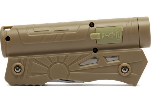 Мультитул з ліхтарем X-Balog BL-LF-800 5 в 1 акумуляторний ручний LED ліхтарик з Power Bank туристичний набір інструментів для виживання USB
