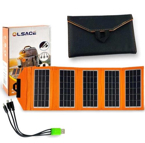 Складная солнечная панель Xinpuguang Olsace 10W 6V на 5 секций для зарядки телефона с USB, Водонепроницаемая гибкая батарея для кемпинга