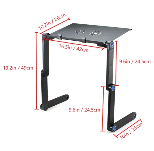 Складной столик трансформер для ноутбука Laptop Table T8 с USB-охлаждением и подставкой для мышки, Раскладной стол для ноутбуков с вентилятором