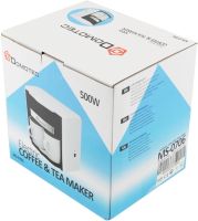 Крапельна кавоварка на дві чашки Domotec MS - 0706 c 2 керамічними чашками, домашня електрична кавоварка для чаю та кави на 0.3 л 500W Біла