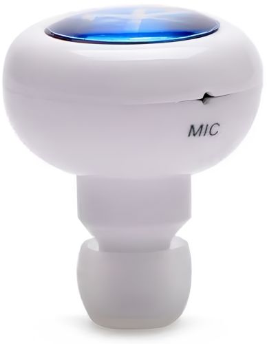 Бездротовий стерео навушник AirBeats Bluetooth mini 4.0 White Вакуумна гарнітура з вбудованим мікрофоном і шумозаглушенням для IOS і Android Білий