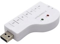 Внешняя звуковая карта USB 8.1 Piano внешний звуковой адаптер для ноутбука и ПК компьютера, аудиокарта юсб с кнопками управления 8.3х4.3 см