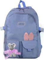 Шкільний набір сумок Fashion Sg5017 4 в 1 для дівчаток, Підлітковий комплект в школу, рюкзак на 16 л сумка шоппер пенал, ранець зі значком Фіолетовий