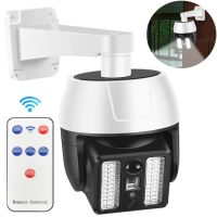 Вуличний світлодіодний ліхтар муляж камери HW-5118-1 44 SMD з реакцією на рух на сонячній батареї, Камера обманка лампа з датчиком руху Біла