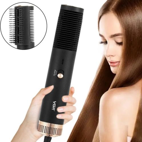 Фен щетка выпрямитель VGR V-490 Hair Dryerhot Air Comb для сушки и укладки любого типа волос горячим воздухом 2 в 1, Стайлер расческа 1200W