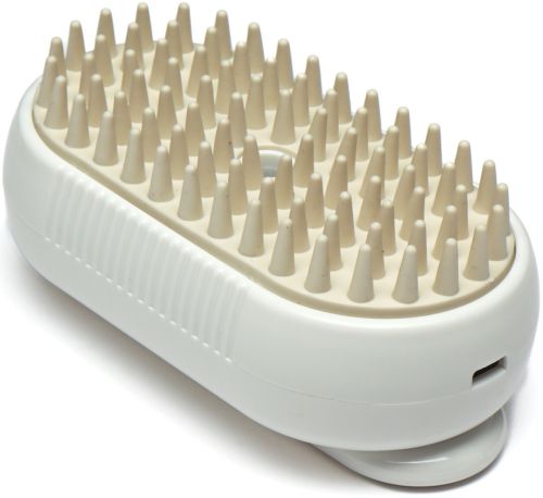 Парова щітка для котів і собак Steamy Pet Brush E-W3317 електрична гребінець з розпилювачем пара для вичісування шерсті тварин USB XL-889