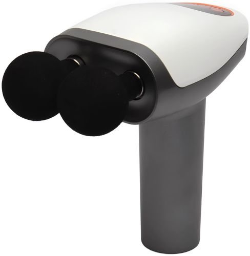Ручний ударний масажер для м'язів Massage Gun Maxtop MP-921 25W 1500мач акумуляторний подвійний пістолет вібромасажер для всього тіла з дисплеєм USB