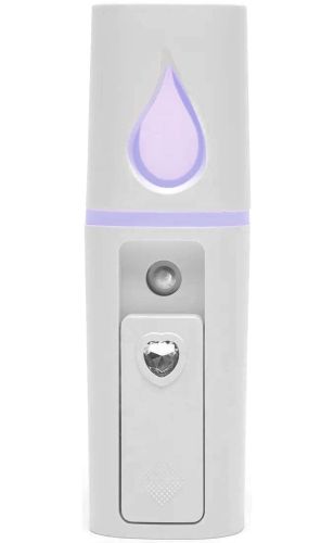 Зволожувач для шкіри обличчя Nano Mist Sprayer RK-L6 портативний Нано-розпилювач з підсвічуванням, спрей розпилювач з резервуаром для води 30 мл USB
