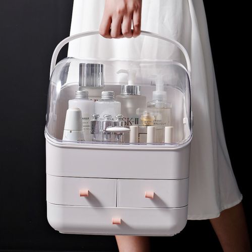 Органайзер для хранения косметики Cosmetic Storage Box 3 LD-304  настольная косметическая полочка с выдвижными ящиками и ручкой для украшений LD288