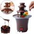 Шоколадный фонтан Фондю Mini Chocolate Fondue Fountain LY-280 на 2 яруса 60W, Фондюшница мини фонтан для шоколада из пищевой нержавейки, Коричневый