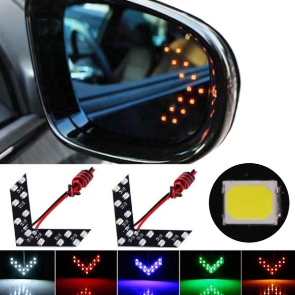 Дзеркальні елементи з LED повторювачем поворотів 2 шт на бічні дзеркала, LED повторювачі покажчики повороту для дзеркал автомобіля