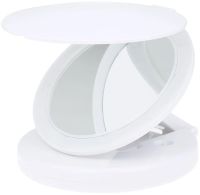 Кругле складне дзеркало для макіяжу large Led Mirror W0-29 косметичне розкладне дзеркало на регульованій підставці зі збільшенням на батарейках