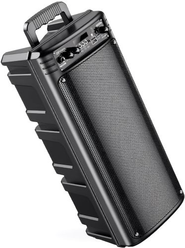Підлогова колонка з мікрофоном Hoco BS52 billowing Outdoor бездротова портативна акустична Bluetooth система, автономне караоке, пультом і світломузикою