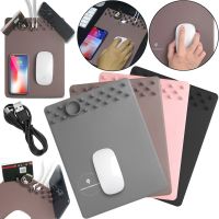 Килимок для миші з бездротовою зарядкою Wireless Charging Mouse Pad RK800 ігрова поверхня Qi для мишки з органайзером для візиток і проводів 