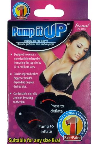 Надувні подушечки для збільшення розміру грудей Pump It Up невидимі вкладиші пуш-ап в бюстгальтер, силіконові підкладки для обсягу Памп ІТ АП