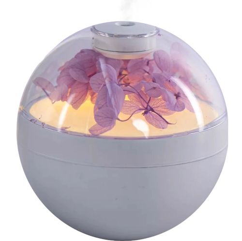 Акумуляторний зволожувач повітря Poke Ball Flower Humidifier OFAN-505 з квітами і LED підсвічуванням, Настільний аромадифузор нічник 220мл від USB