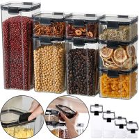 Набір контейнерів для сипучих Food Storage Container Set 8 ємностей, прозорі органайзери, баночки для зберігання харчових продуктів, круп з кришками