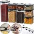 Набір контейнерів для сипучих Food Storage Container Set 8 ємностей, прозорі органайзери, баночки для зберігання харчових продуктів, круп з кришками