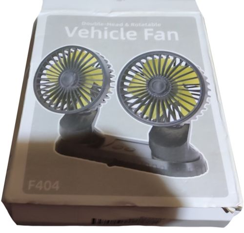Автомобильный поворотный двойной вентилятор Vehicle Fan F404 4" с питанием от USB, охлаждающий мини-вентилятор 3 скорости на приборную панель