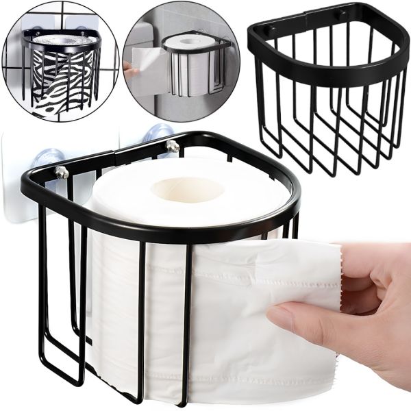Тримач для туалетного паперу Multifunction Toilet Paper Holder AND-75-10 підвісний настінний органайзер, тримач для зберігання паперу в рулоні