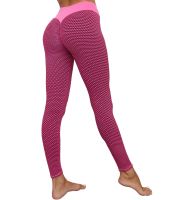 Женские спортивные леггинсы Staples Scrunch Bum Розовые с завышенной высокой талией и эффектом пуш-ап утягивающие бесшовные лосины для фитнеса push up