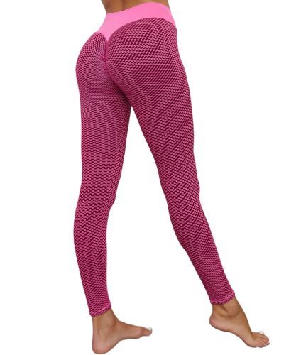 Женские спортивные леггинсы Staples Scrunch Bum Розовые с завышенной высокой талией и эффектом пуш-ап утягивающие бесшовные лосины для фитнеса push up