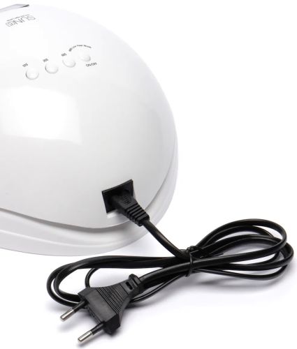 Профессиональная УФ лампа SUN5 для маникюра и педикюра 48W UV LED с экраном и таймером, аппарат для сушки гель лака и геля для ногтей Сан 5 White