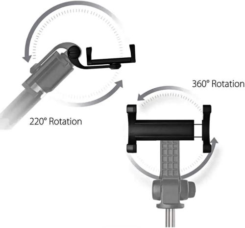 Селфи палка штатив Selfie Stick L01 70 см телескопический трипод для селфи, монопод тренога с держателем для телефона с пультом Bluetooth L-01