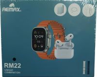 Комплект Aemax 3 в 1 наручний Смарт годинник Smart Watch RM22 вакуумні Bluetooth навушники AirPods Pro і бездротової power bank MagSafe для телефону
