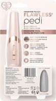 Електрична пилка для ніг Flawless pedi апарат для педикюру і п'ят, акумуляторний електричний прилад пемза для ніг з 2 насадками і USB 3W