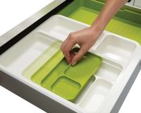 Універсальний розсувний органайзер Expandable drawer Organizer 34Х36.5х5.5 см для кухонних столових приладів, ложок і виделок у висувний ящик