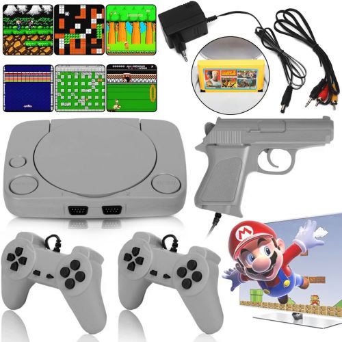 Ретро приставка під виглядом Ps1 Super 8bit Game TY-368 16 ігор, ігрова консоль 8 біт з двома джойстиками і пістолетом для телевізора LH-999